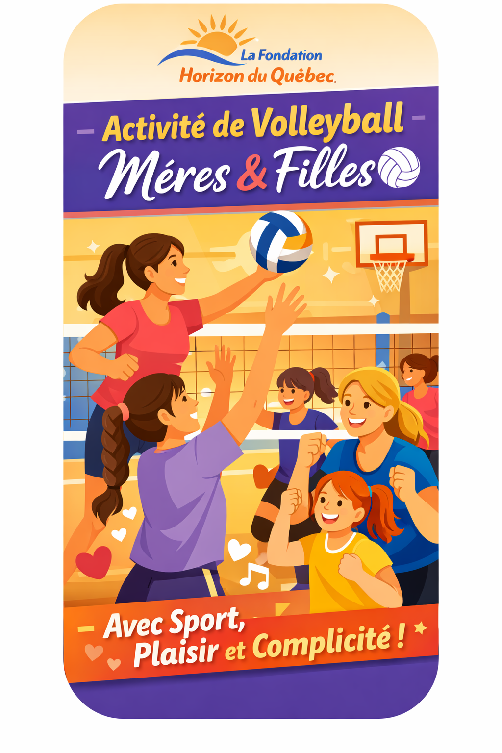 🏐 Activité de Volleyball – Mères & Filles